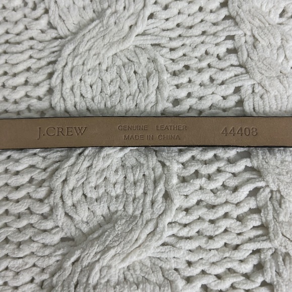 J. Crew Speckled Metallic Leather Nubuck Belt Black Size S - Picture 5 of 7